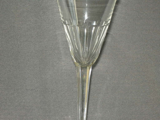 glas - kristal diverse glazen 001a. 10 glazen met geslepen been en facetten in kelk
