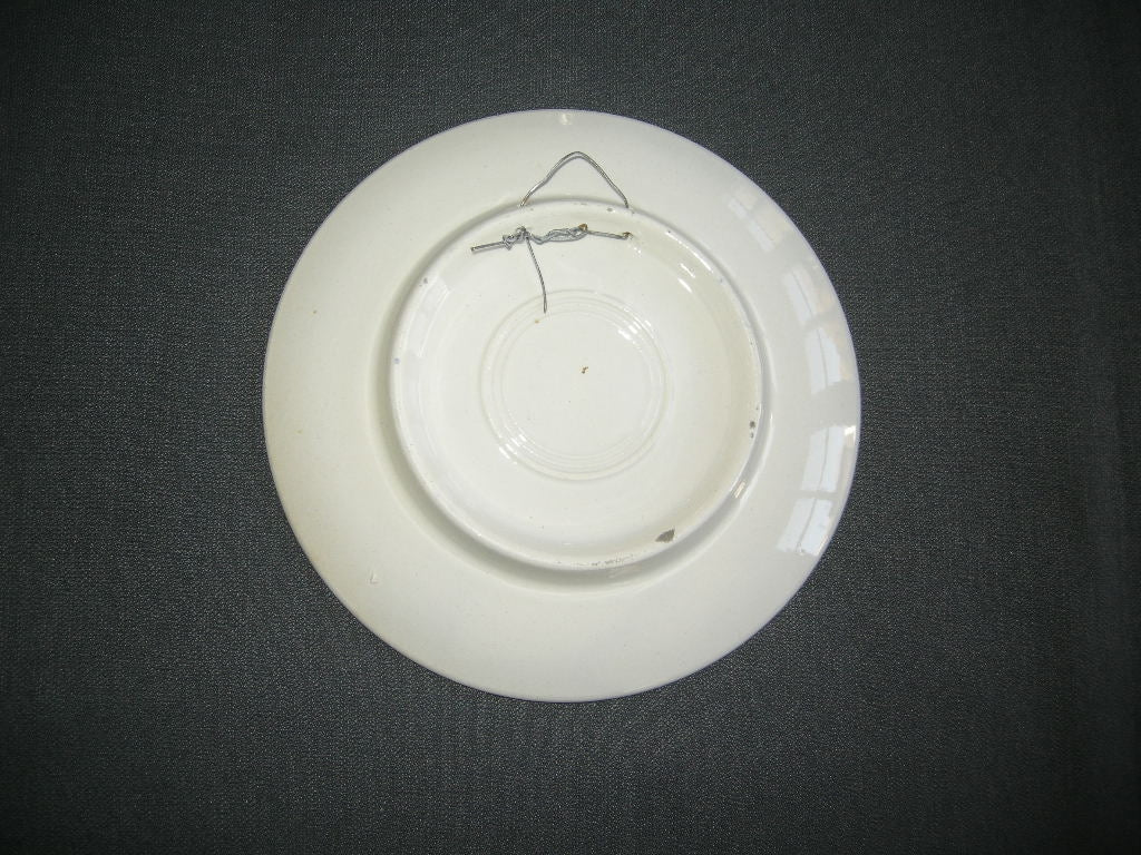 Elsterwerda Keramik blauw - witte wandborden 001. doorsnee 15,8 cm.