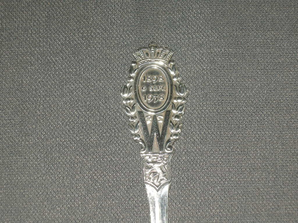 Gero verzilverd Koninklijk Huis 001. suikerlepel Wilhelmina