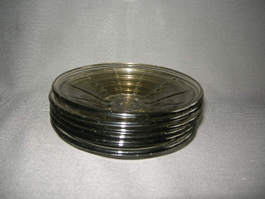 glas - kristal smoke 002. gebaksbordjes