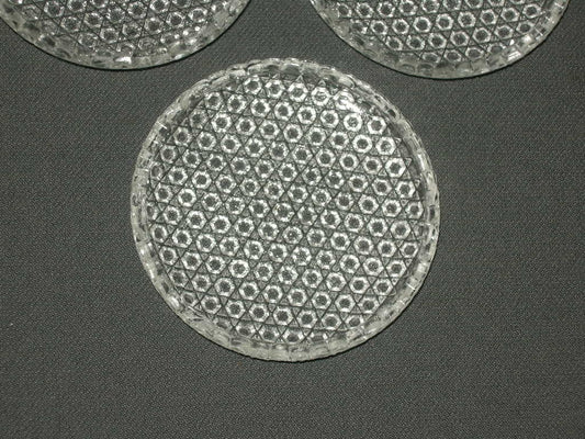 glas - kristal petitfourbordjes 003. set van 6 bordjes