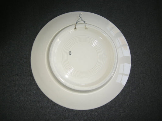 Elsterwerda Keramik blauw - witte wandborden 003. doorsnee 18 cm.
