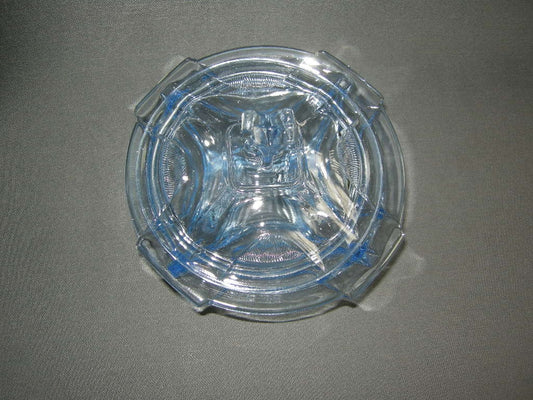 glas - kristal lichtblauw glas 004. dekselschaaltje