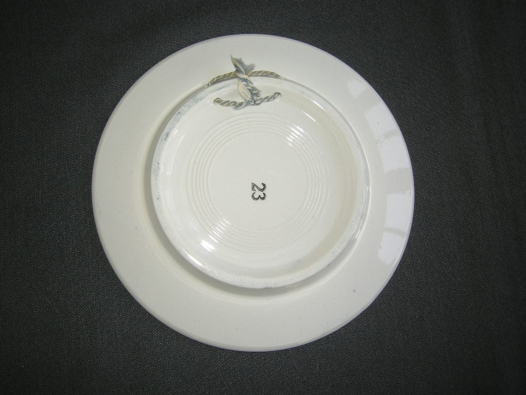 Elsterwerda Keramik blauw - witte wandborden 003. doorsnee 18 cm.