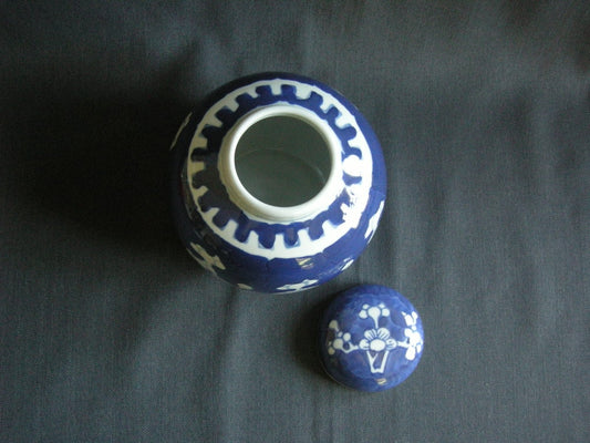 Diverse gemberpotten 004. blauw - wit