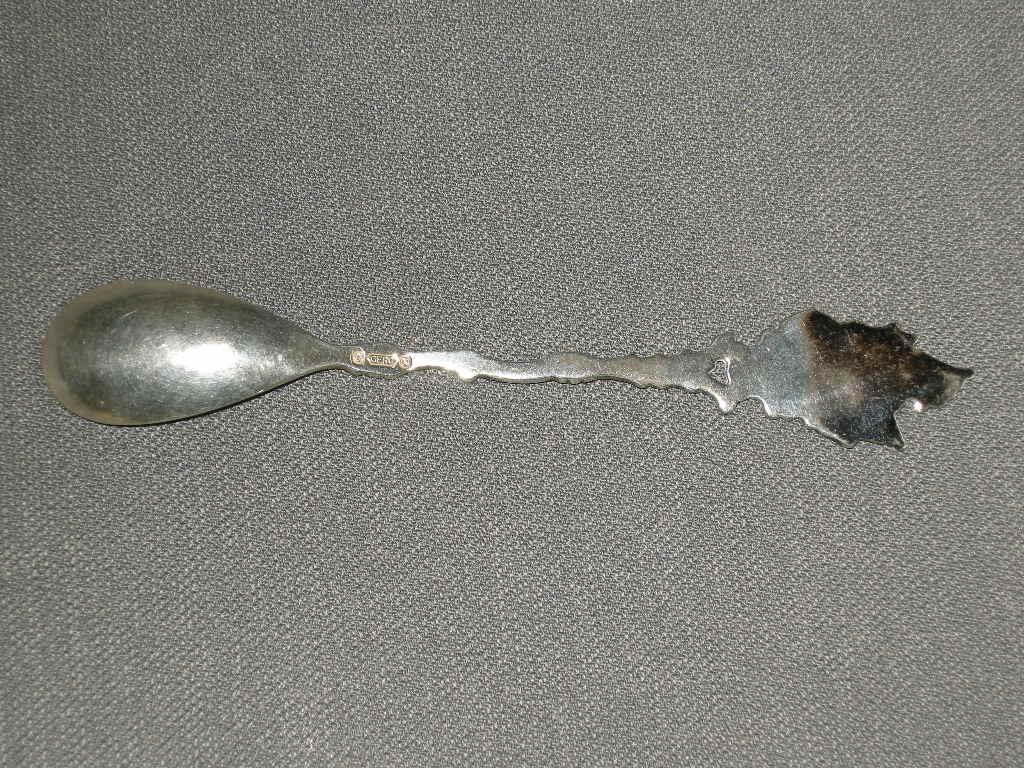 Gero verzilverd Nederlandse symbolen + steden 004. koffielepeltje Galjoen