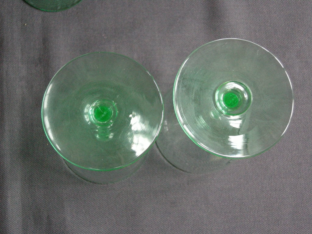 glas - kristal annagroen 004. set van 9 glazen