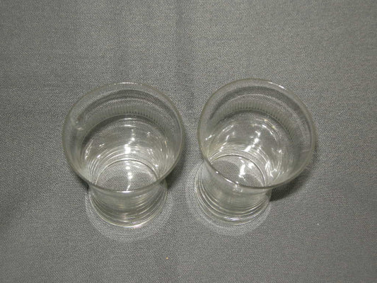 glas - kristal diverse glazen 005. 2 waterglazen, geslepen rand