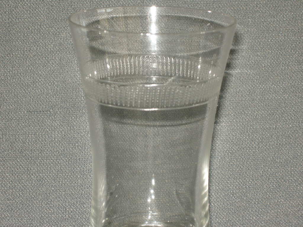 glas - kristal diverse glazen 005. 2 waterglazen, geslepen rand