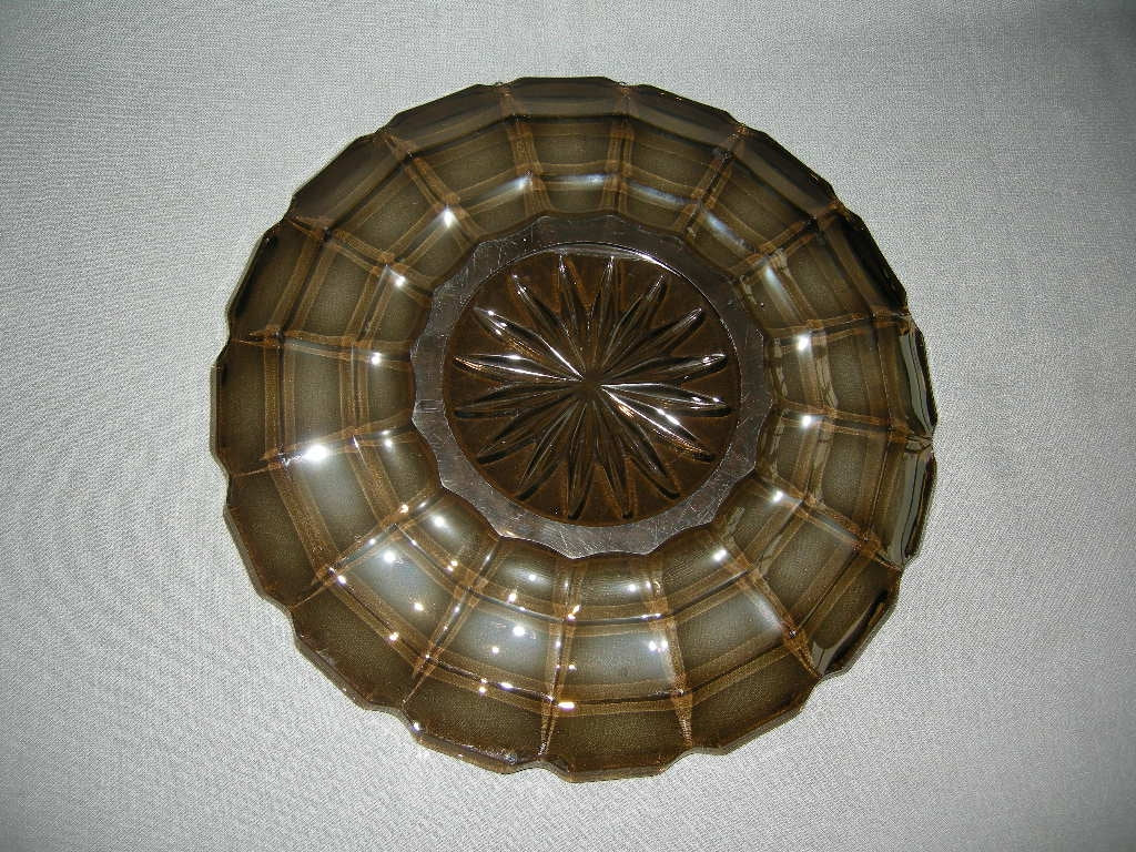 glas - kristal smoke 005. presenteerschaal