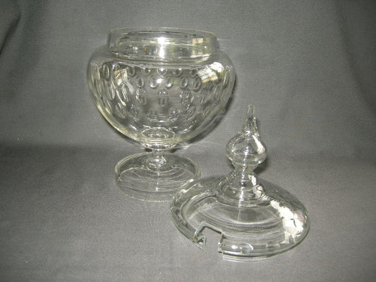 gebruikt glas - kristal dekselschalen 005. punchpot