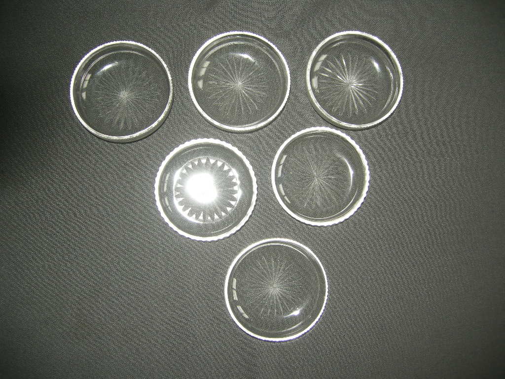 glas - kristal petitfourschaaltjes 005. set van 6 schaaltjes
