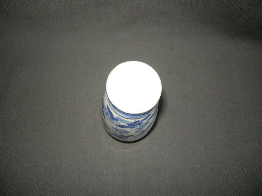 diverse serviesdelen 007. vaasje wit - blauw
