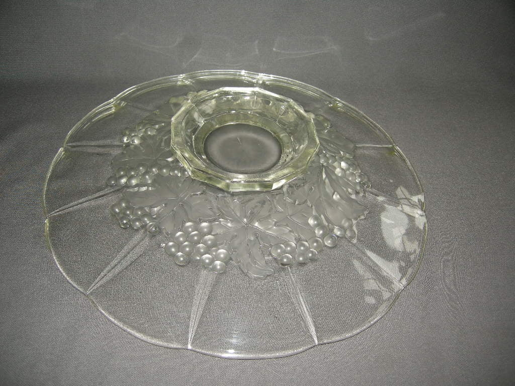 Gebruikt glas - kristal presenteerschalen 007. fruitschaal op lage voet