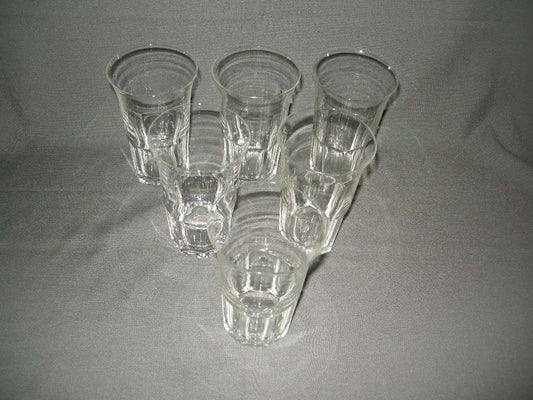 glas - kristal diverse glazen 008. 6 hoge water- / wijnglazen