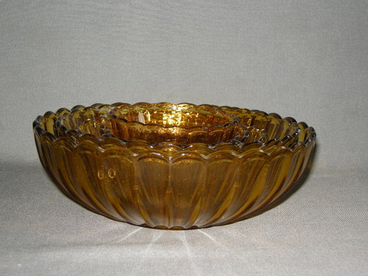 glas - kristal geel 008. 6-delige set nestschalen
