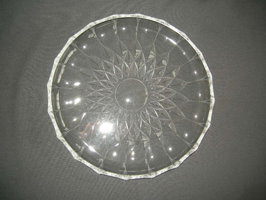 Gebruikt glas - kristal presenteerschalen 011. zware presenteerschaal