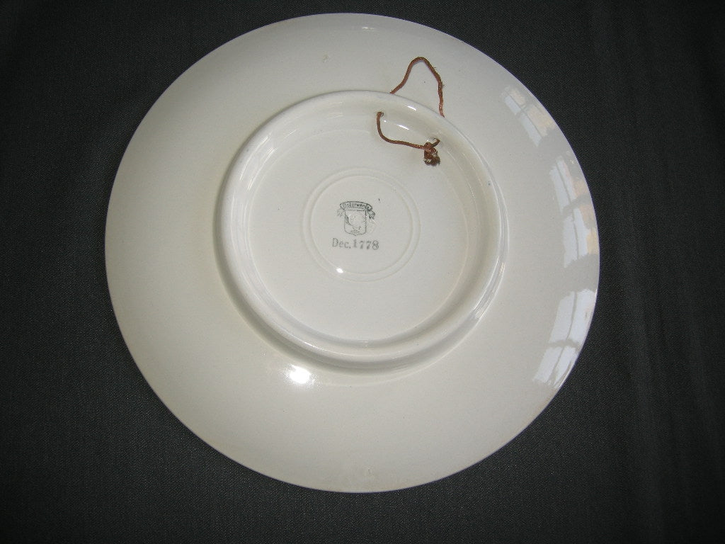 Elsterwerda Keramik blauw - witte wandborden 011. doorsnee 28,5 cm.