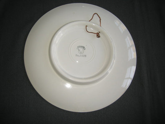Elsterwerda Keramik blauw - witte wandborden 011. doorsnee 28,5 cm.
