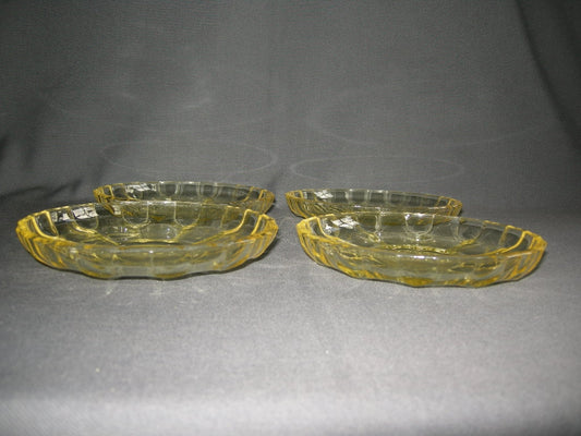 glas - kristal geel 015. gebaksbordjes