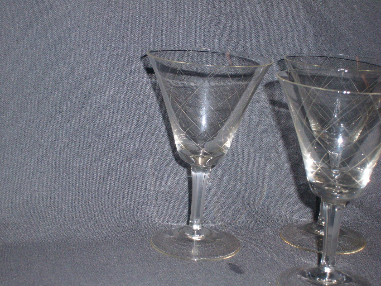 gebruikt glas / kristal glazen 015 b. 6 wijnglazen