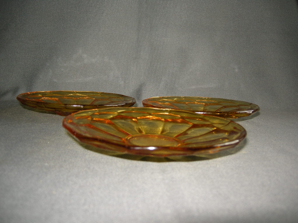 glas - kristal geel 016. gebaksbordjes