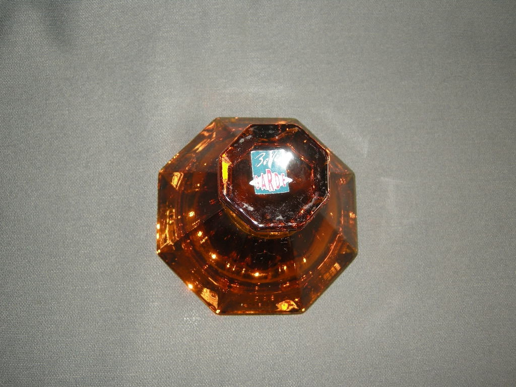 glas - kristal geel 021. vaasje / theelichthouder