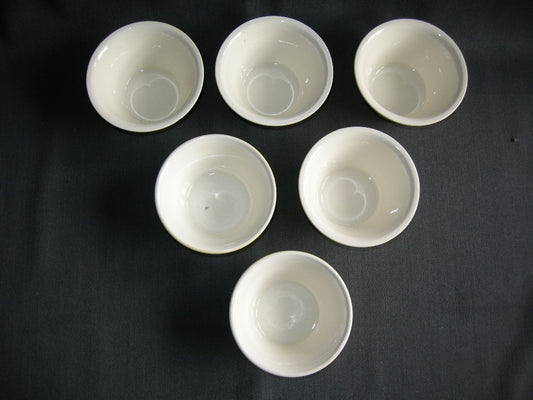 Villeroy & Boch fel geel 023. 6 souffleschaaltjes