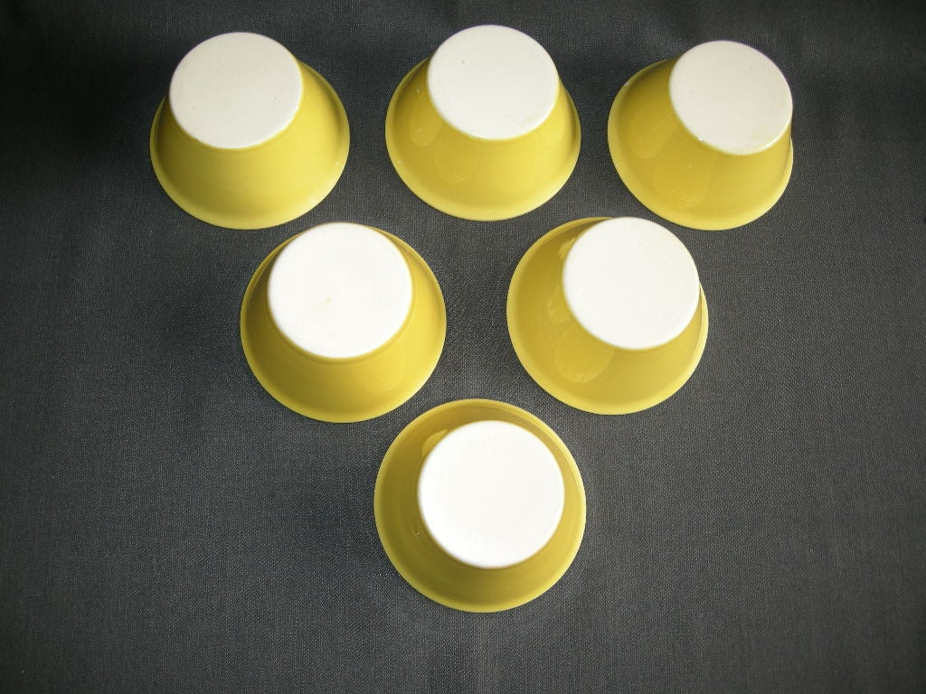 Villeroy & Boch fel geel 023. 6 souffleschaaltjes