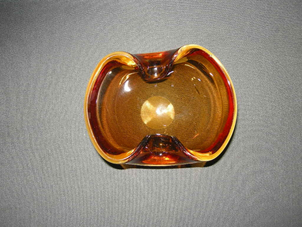 glas - kristal geel 025. asbak