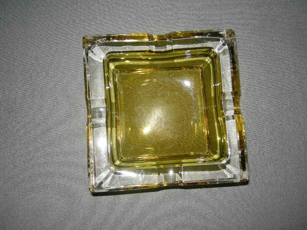 glas - kristal geel 026. asbak