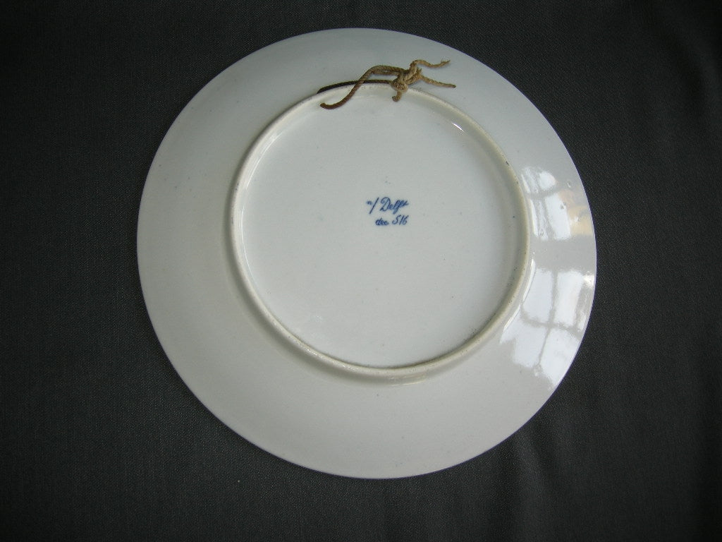 Mosa Delft decor 516, wandbord doorsnee 26,5 cm.