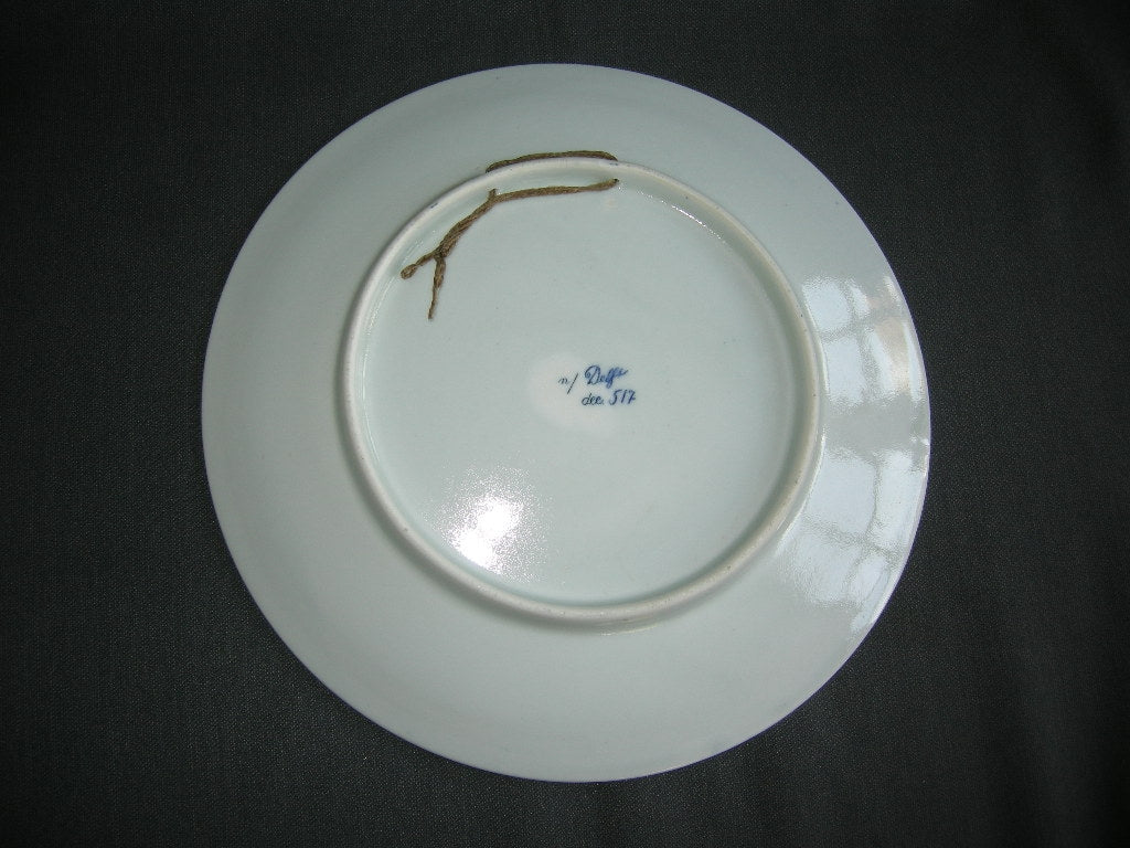 Mosa Delft decor 517, wandbord doorsnee 26,5 cm.