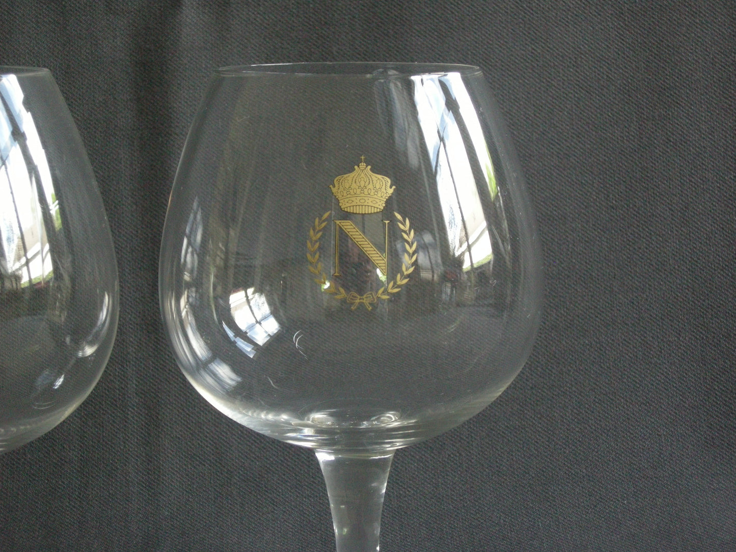 gebruikt glas / kristal glazen 028. 2 cognacglazen