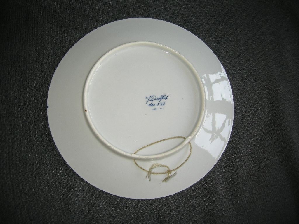 Mosa Delft decor 523, wandbord doorsnee 23 cm.