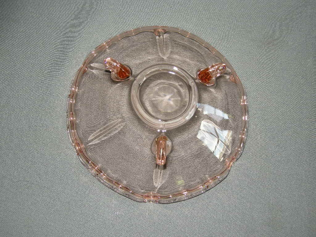 glas - kristal rose 093. schaaltje op pootjes