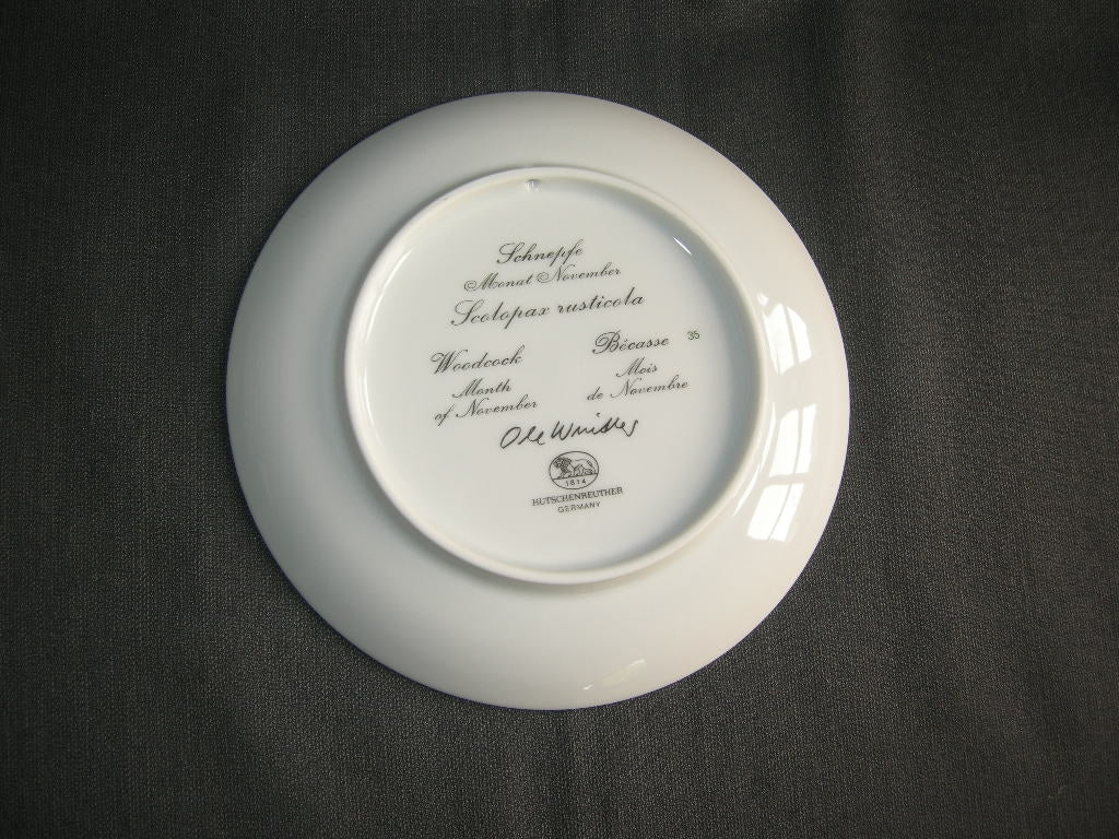 Hütschenreuther van de maand bordje O16 cm. serie 2 November