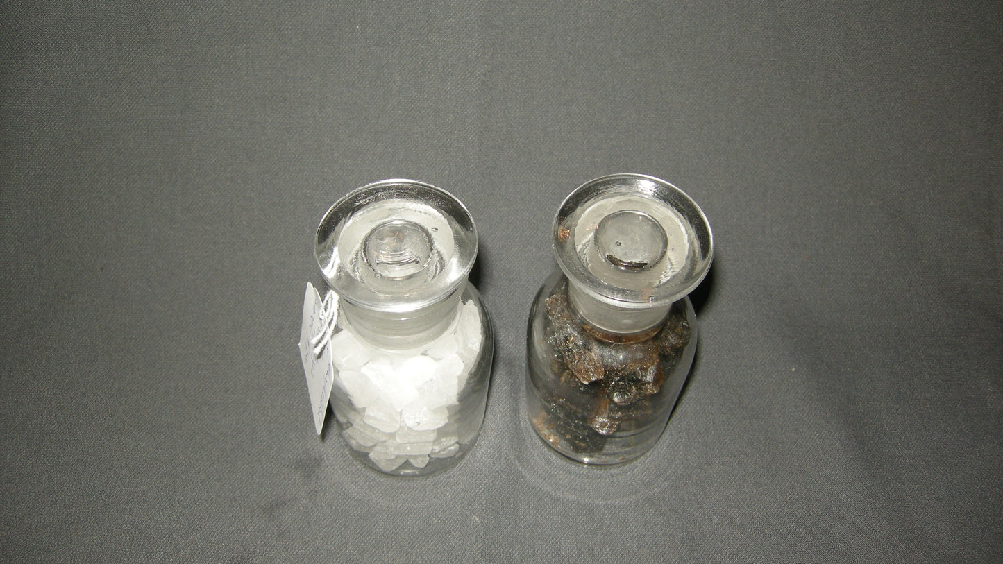 Gebruikt glas / kristal stopflesjes