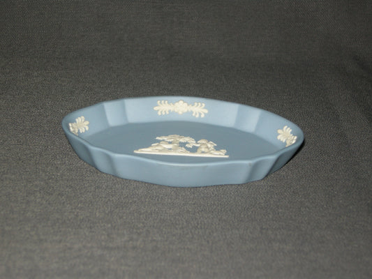 Wedgwood Jasperware blauw 068. ovaal schaaltje