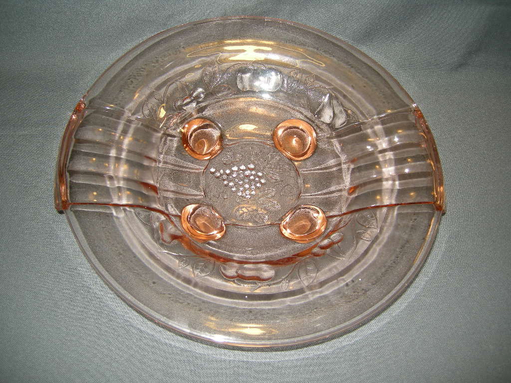 gebruikt glas - kristal rose 078. fruitschaal
