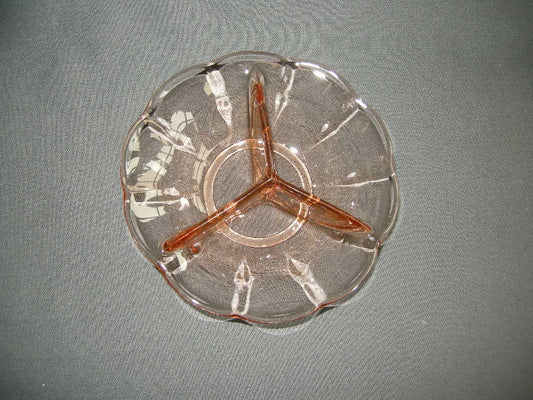 glas - kristal rose 088. 3-vakschaaltje