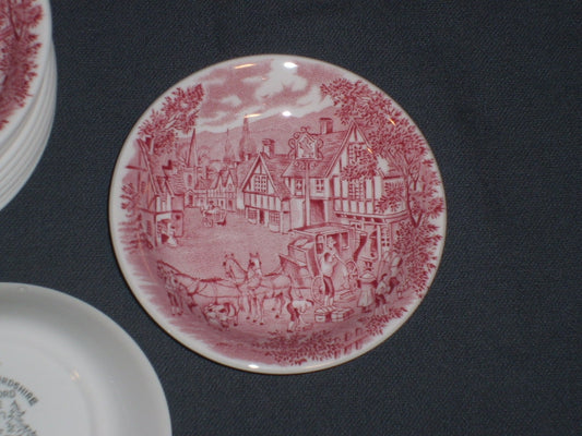 J & G Meakin Stratford Stage rood petit-four schaaltjes