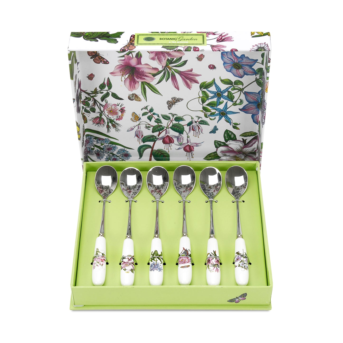 PORTMEIRION Botanic Garden set van 6 lepeltjes lengte 15 cm