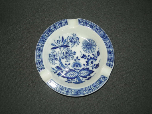 Hütschenreuther Blau Zwiebelmuster asbak rond