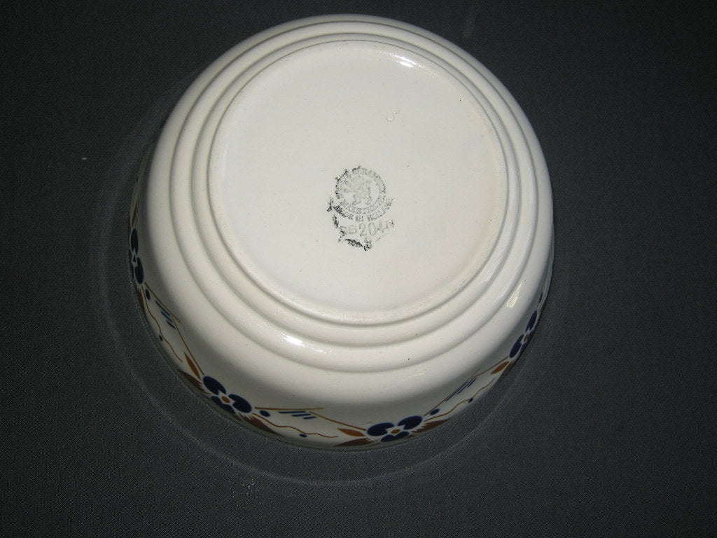 Societe Ceramique decor SB 204 N blauw - bruin decor nestschaal