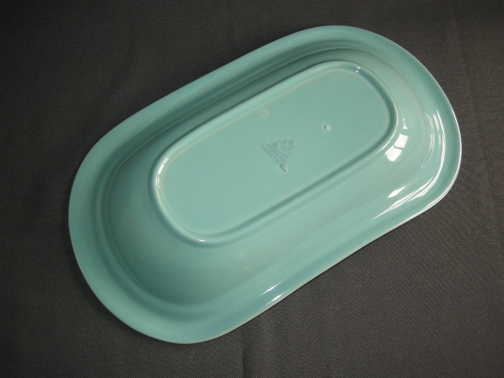 Huizen pastel aqua broodschaal