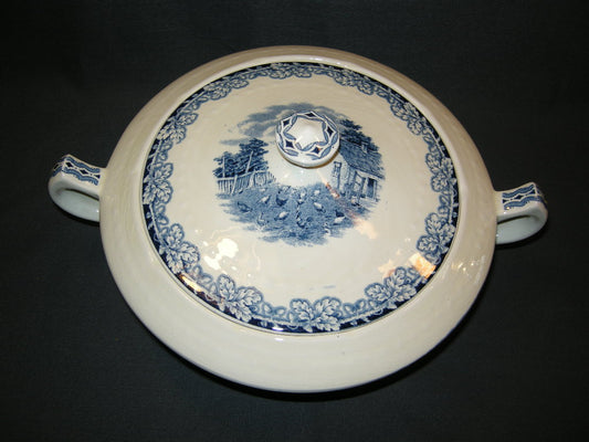 Societé Ceramique Boerenhoeve blauw dekschaal