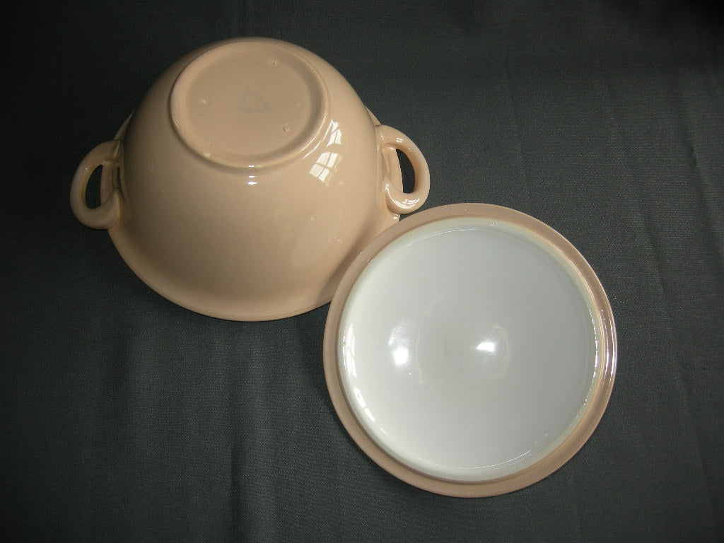 Huizen pastel zalmrose dekschaal