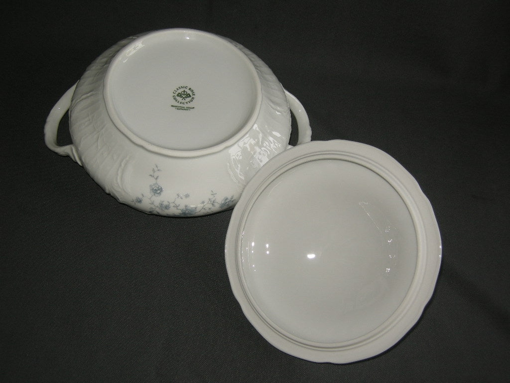 Rosenthal Sanssouci spierwit met blauw / grijze bloemetjes dekschaal