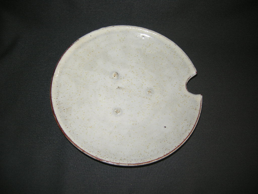 Zaalberg donkerbruin / wit gespikkeld deksel O20 cm.